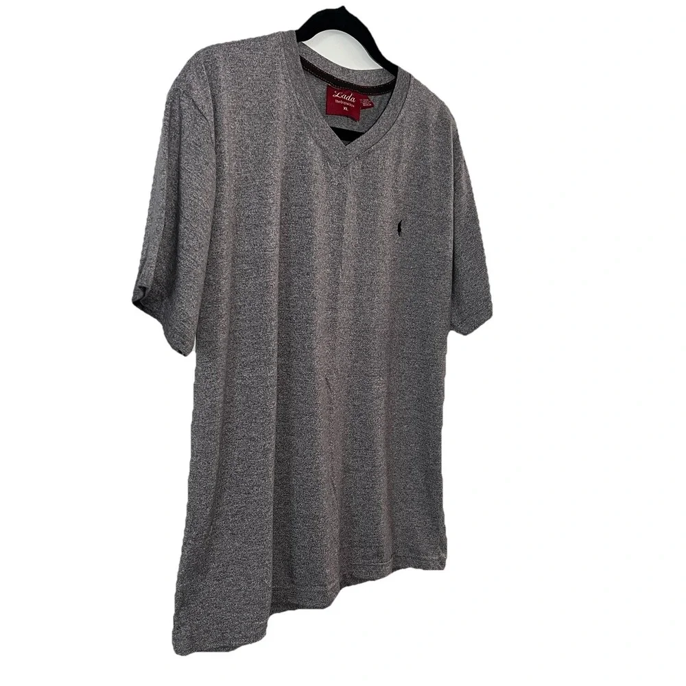 LADA The Original Style Mens T-shirt‎ Short Sleeve V-Neck Gray Size XL